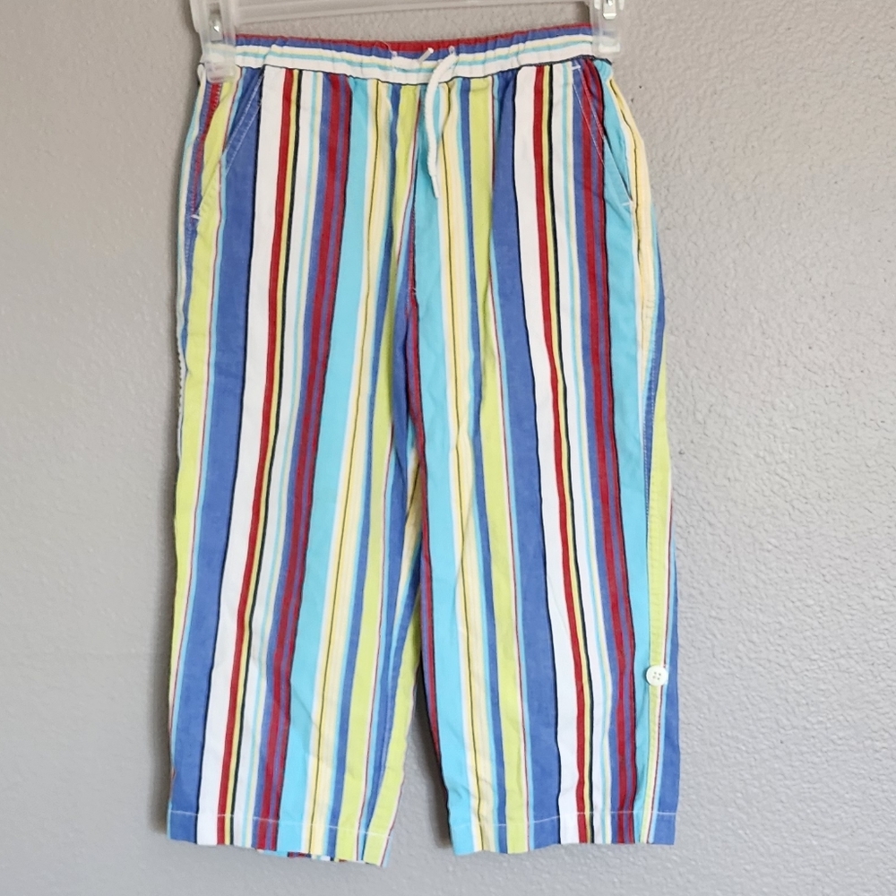 Hanna Andersson Rainbow Stripe Crop Capri Pants/ Size  5/110 cm
